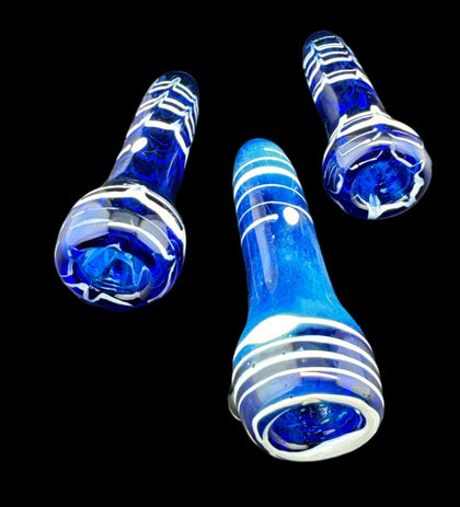 Glass Hand Made Fancy Chillum Pipe with Dots – 4133