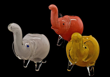 Medium Elephant Smoking Glass Pipe-4006