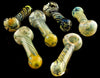 3.5" Yellowed Striped Hand-Pipe- 4076