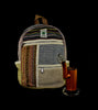 Mix Style -Naturalist Hemp Backpack. Hemp bag very colorful. Book Bag, Hippie school Bag. With Laptop Sleeve. Heavy Duty.-1091