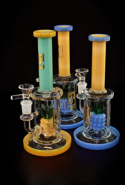 6B Glass – Water pipe-Colorful with Pine Apple perc