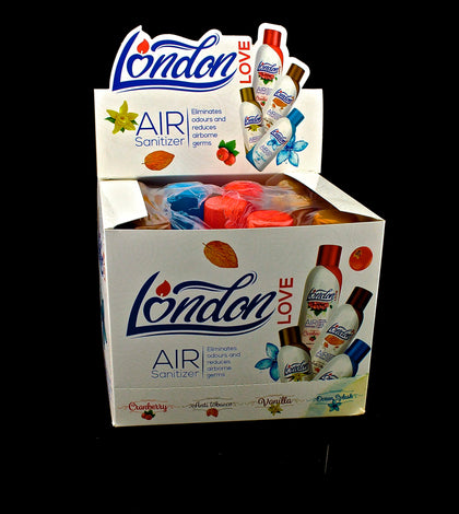 London Love Air Sanitizer - 12 Pack Display Box - 4 Scents