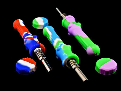 Silicone simple design silicone nector collector with staunless steel tip 14mm Silicone -SRS442-S