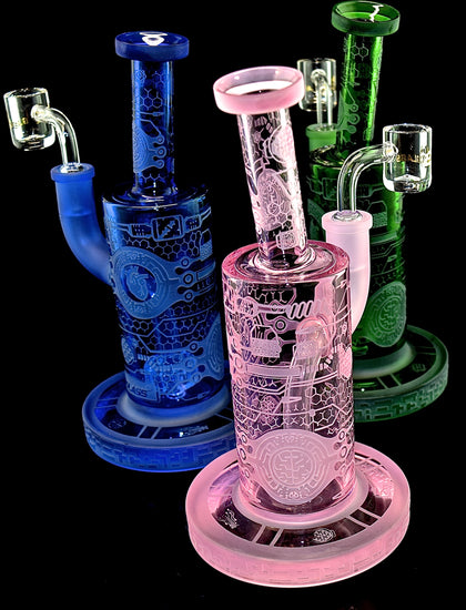 Frosted Colorful Beautiful Totto Style Smoking Glass Water Pipe with 6B Logo- 2023B13