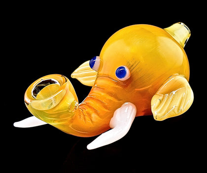 Elephant Gold Flaming Smoking glass Pipe -4003
