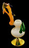 Gold Flaming Sherlock Smoking Glass Bubblers With Fish Style on TOP -2000