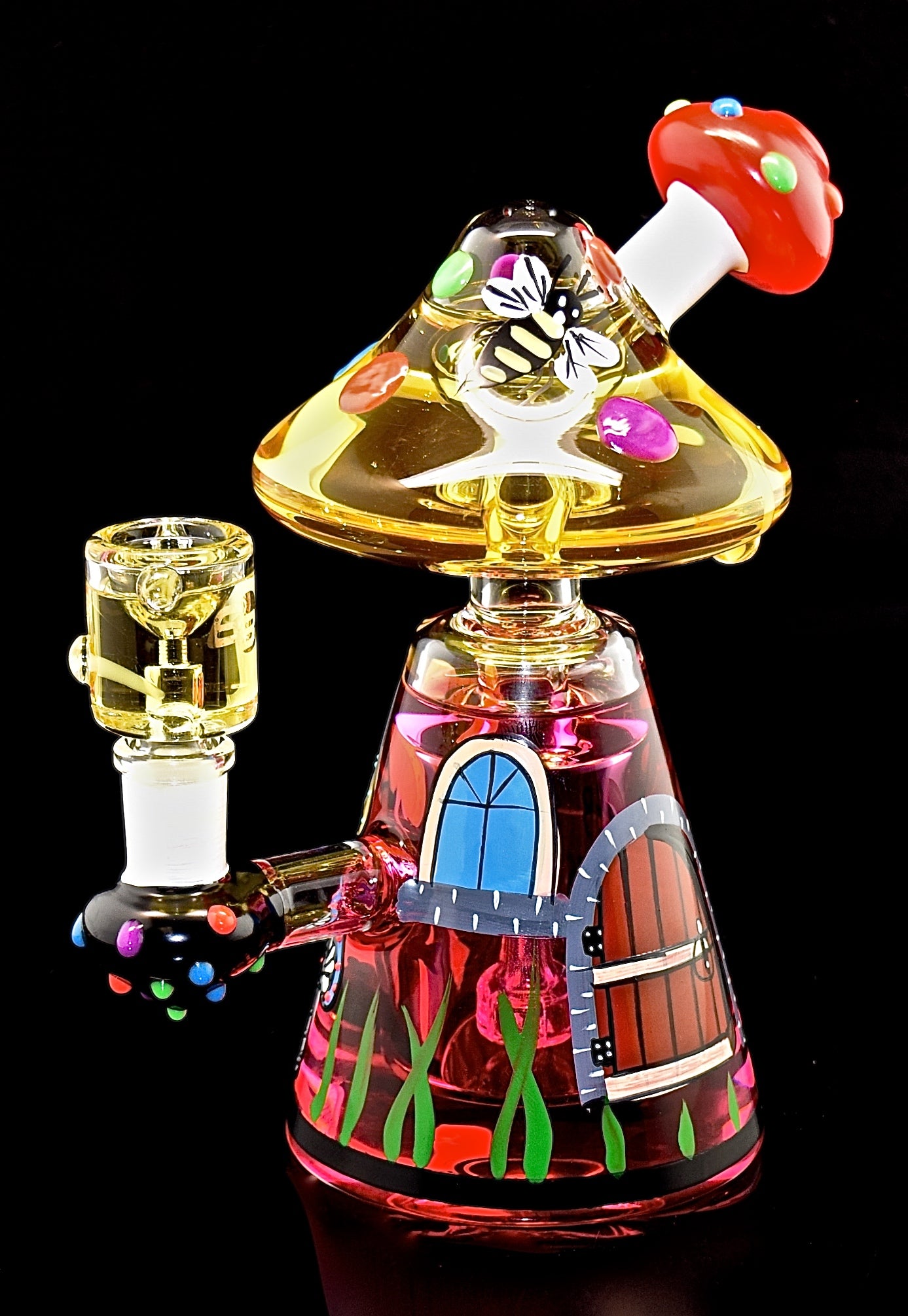 Liquid Smoking Glass Water Pipe Totally Mushroom Style and Heavy Style only make 6B GALSS -2023B34