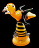 Yellow and Black Colors Duck Style Smoking Glass Water Pipe -1962