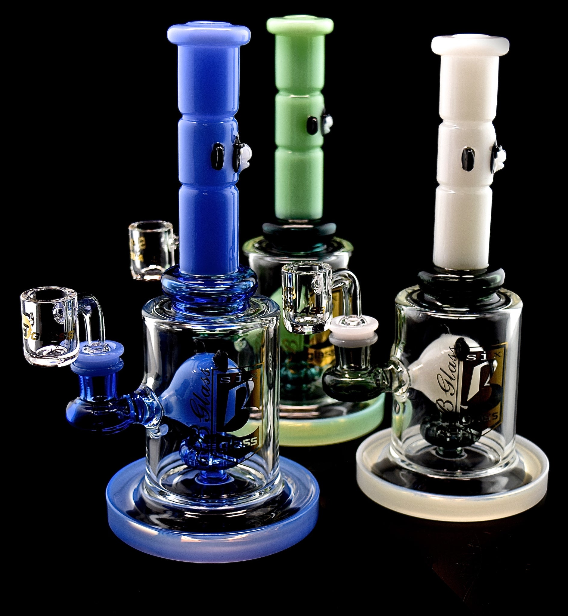 6B Glass -Fish Perc -Slim Colors -Smoking Glass Water Pipe -2023B30