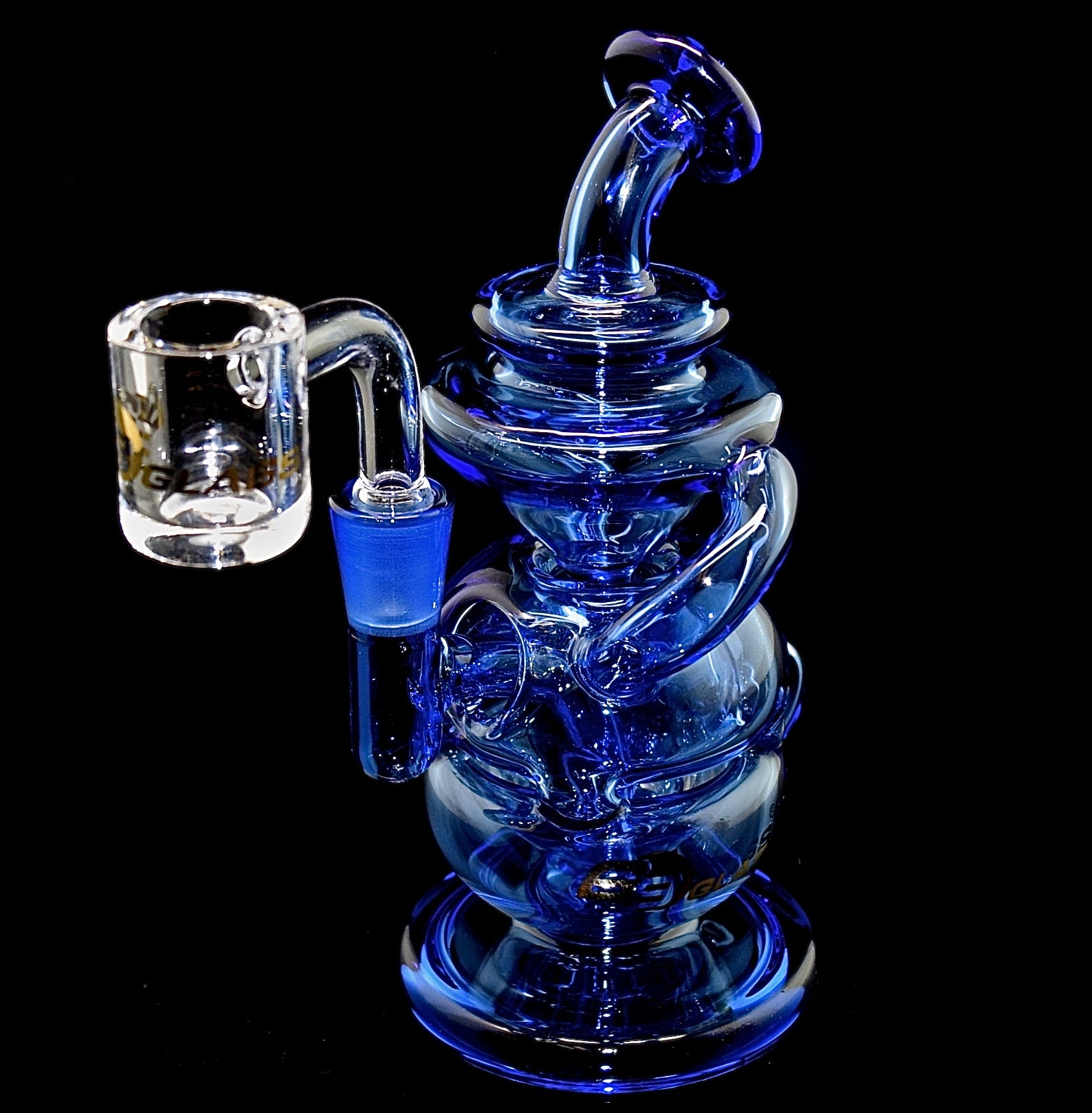 Recycler Mixed Colors with 14mm Banger @6B Glass - 2023B14