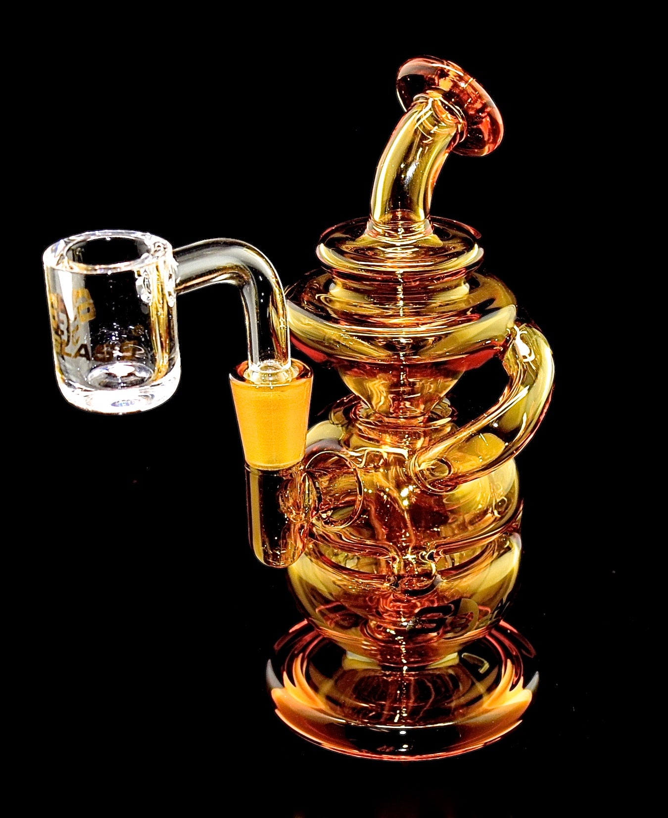 Recycler Mixed Colors with 14mm Banger @6B Glass - 2023B14