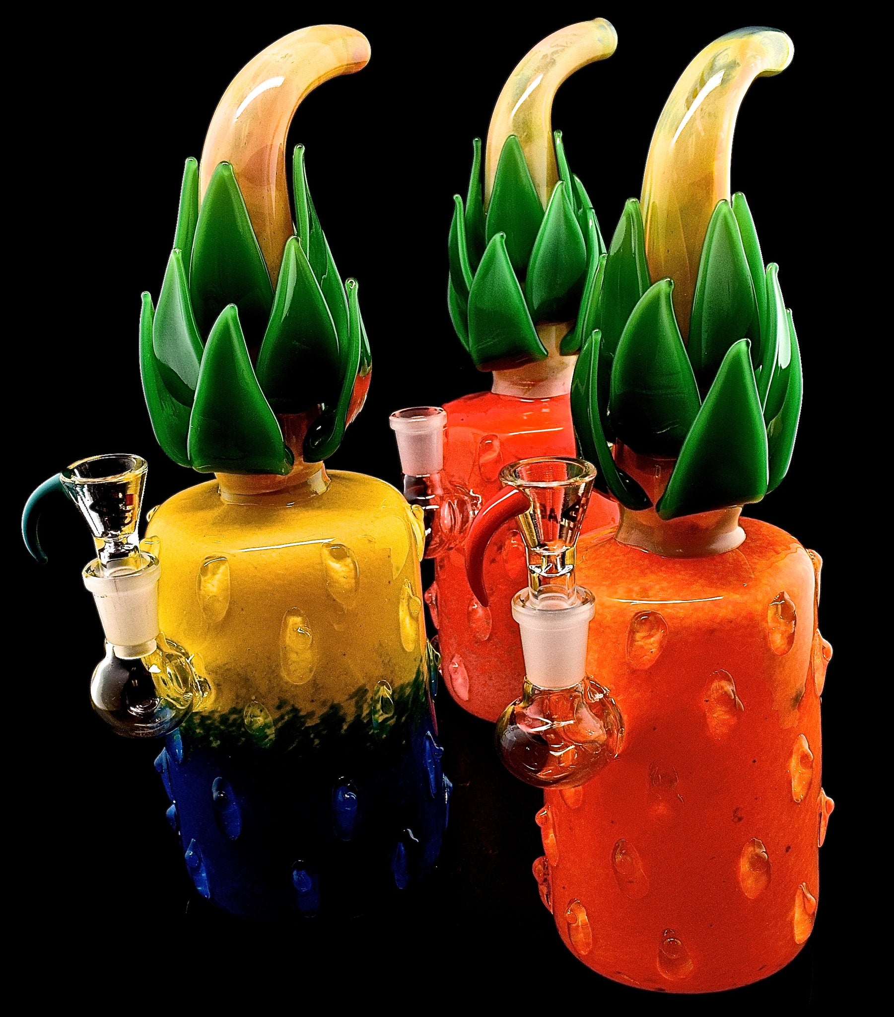 Pine Apple Style Smoking Glass Water Pipe Colorful and Super Fancy Colors -1922