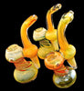 Gold Flaming  Sherlock Glass Bubbler | Wholesale Glass Pipe -1970