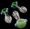 4" Glass Smoking Pipe "New Life" "Cells" Silver Fumed Tobacco Spoon Pipes Bowls Smoke Bowl Slim Color Changing Art Unique Collectible- 1934