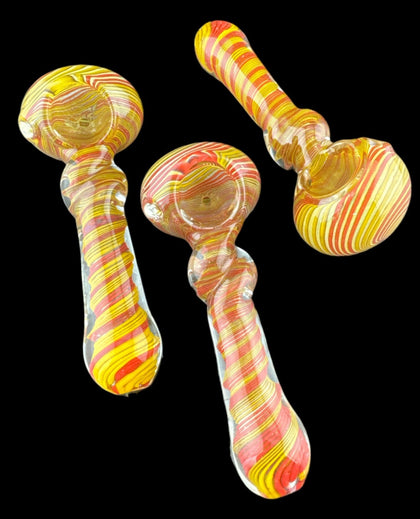 REVERSE RASTA GLASS PIPES, GLASS PIPES, GLASS HAND PIPES-WHOLESALE GLASS PIPE-4069
