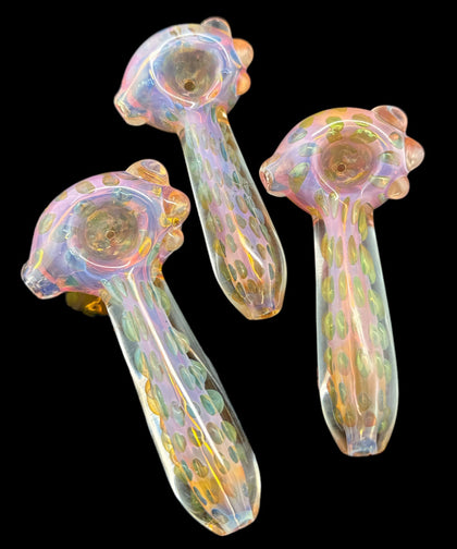 Gold & Silver Fumed Inside Out Glass Dry Hand Pipe –Wholesale Glass Pipe -4146