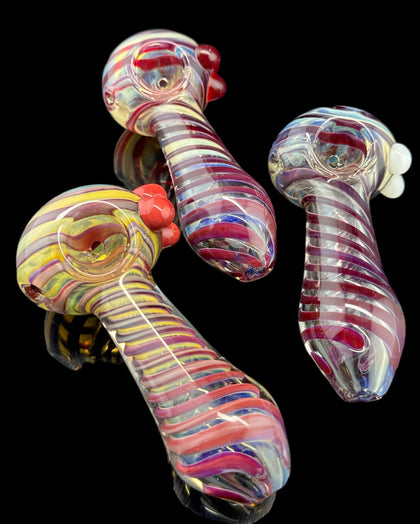 Crystal Fumed Spiral Glass Pipe | Wholesale Glass Pipe -4149
