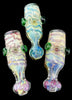 5" Fancy Smoking Glass Pipe with stripe with beautiful colors- 4187