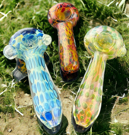 Glass Smoking Pipe Fumed Heavy Thick Glass Pipe Bowl Tobacco Smoking :-4224