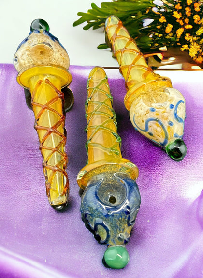 ice Cream Colorful Smoking Glass Pipe -4261