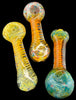 5" GOLD FUMED COLOR CHANGING SPIRAL GLASS PIPE -4304
