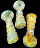 HANDMADE GLASS PIPES MYSTERY SMOKING HAND PIPE YELLOW AND WHITE PRETTY TOBACCO PIPES UNIQUE BEAUTIFUL PIPES-4314