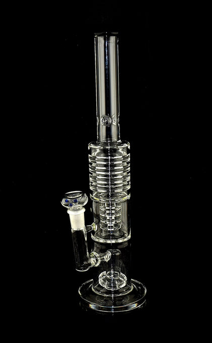 Thick Glass Bong Water Pipe Smoking Bubbler Dome Perc Ice Pinch