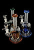 6B GLASS - 8" Twisted Water pipe with shower head perc -2020B60