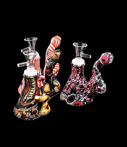 Small Colorful Silicone Recycler Water Pipe
