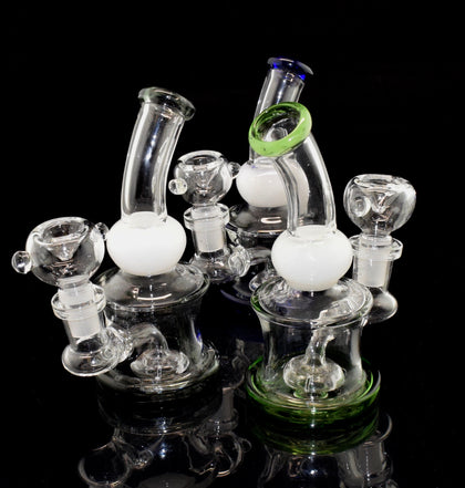 Small Multicolor Glass on Glass Showerhead Perc Water Pipe-1725