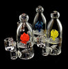 6B GLASS - Bottle Water Pipe with beautiful Flower Perc-2021B06