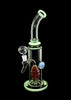 High-quality Translucent Green with Centered Amber Shell Figure Glass Pipe-804