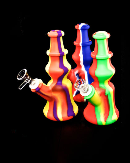 8 Inches Unbreakable Silicone Water Pipe Bong (6 colors to choose) -277