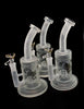 6B GLASS - Cheap Frosted Rasta Recycler Water Pipe Hookah 9.5 Inch Heady Glass Dab Oil Rig With Big Smoking Accessories - 2021B43