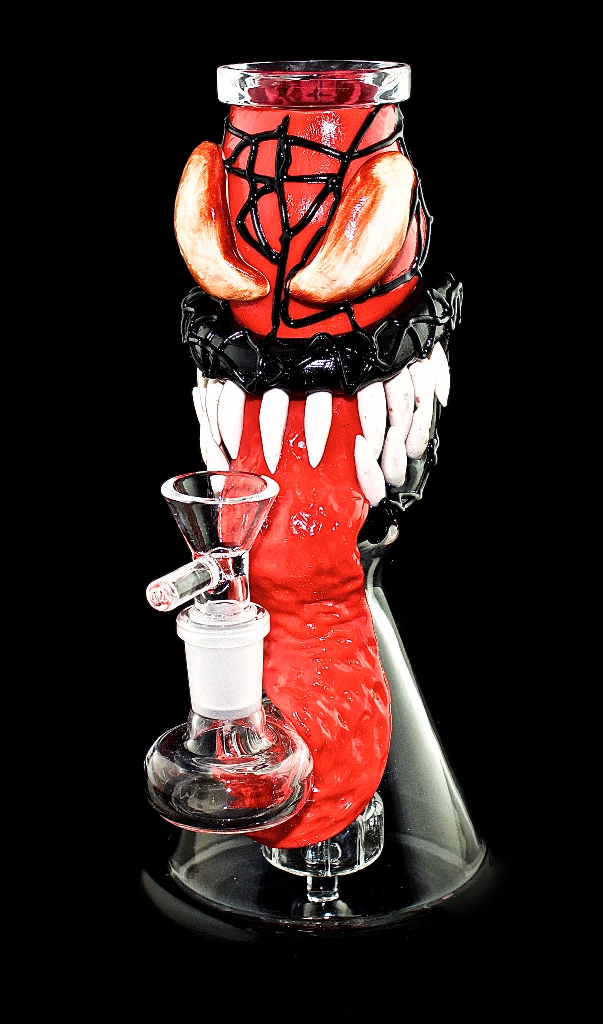 12" Cool Carnage VS Venom Inspired Water Glass Pipe 600g | Wholesale Glass Pipe - 1578