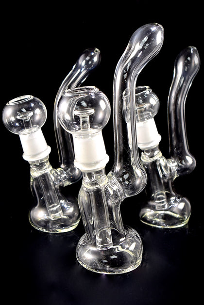 Clear Nail Oil Rig Glass Pipe | US Made | Wholesale Glass Pipe-446