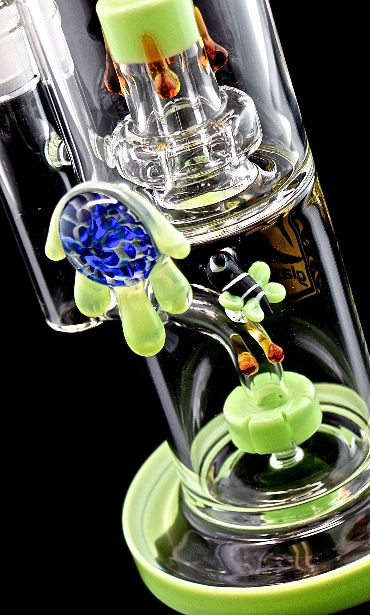 6B GLASS - Water Pipe-Bong-Colorful Smoking Shower-head Perc Water Pipe -2021B48