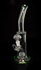 Bent Neck Fruit Tree Perc Glass Bell Water Pipe w/ Thick Base | 10 inches - | Wholesale Glass Pipe-358