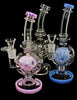 Fab Egg Glass Bong Showerhead Perc Water Bong Recycler Dab Rig Clear Oil Rigs Faberge Egg Water Pipe -568