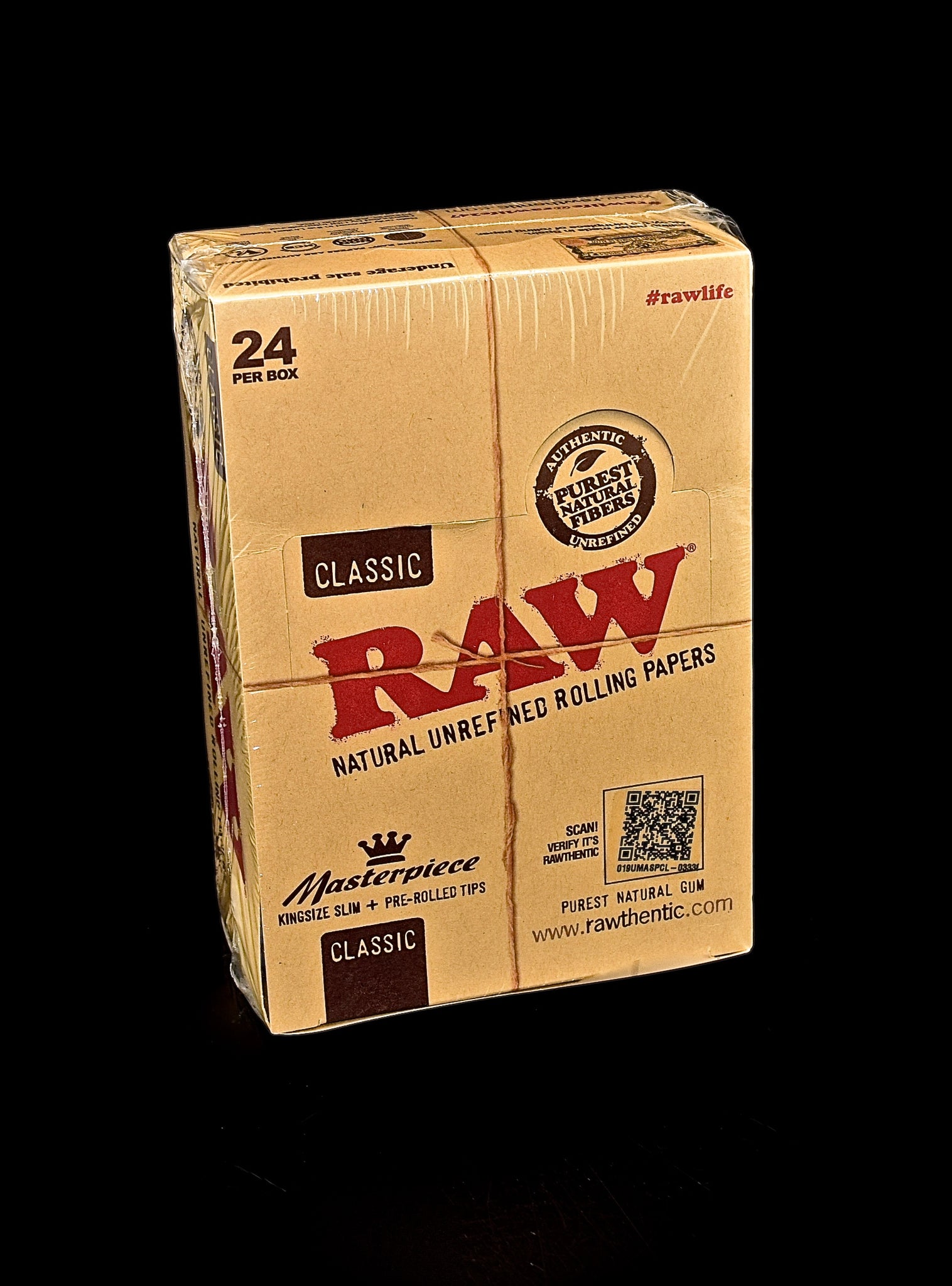 Raw Classic Masterpiece 1 1/4" Size + Pre-rolled Tips-1207