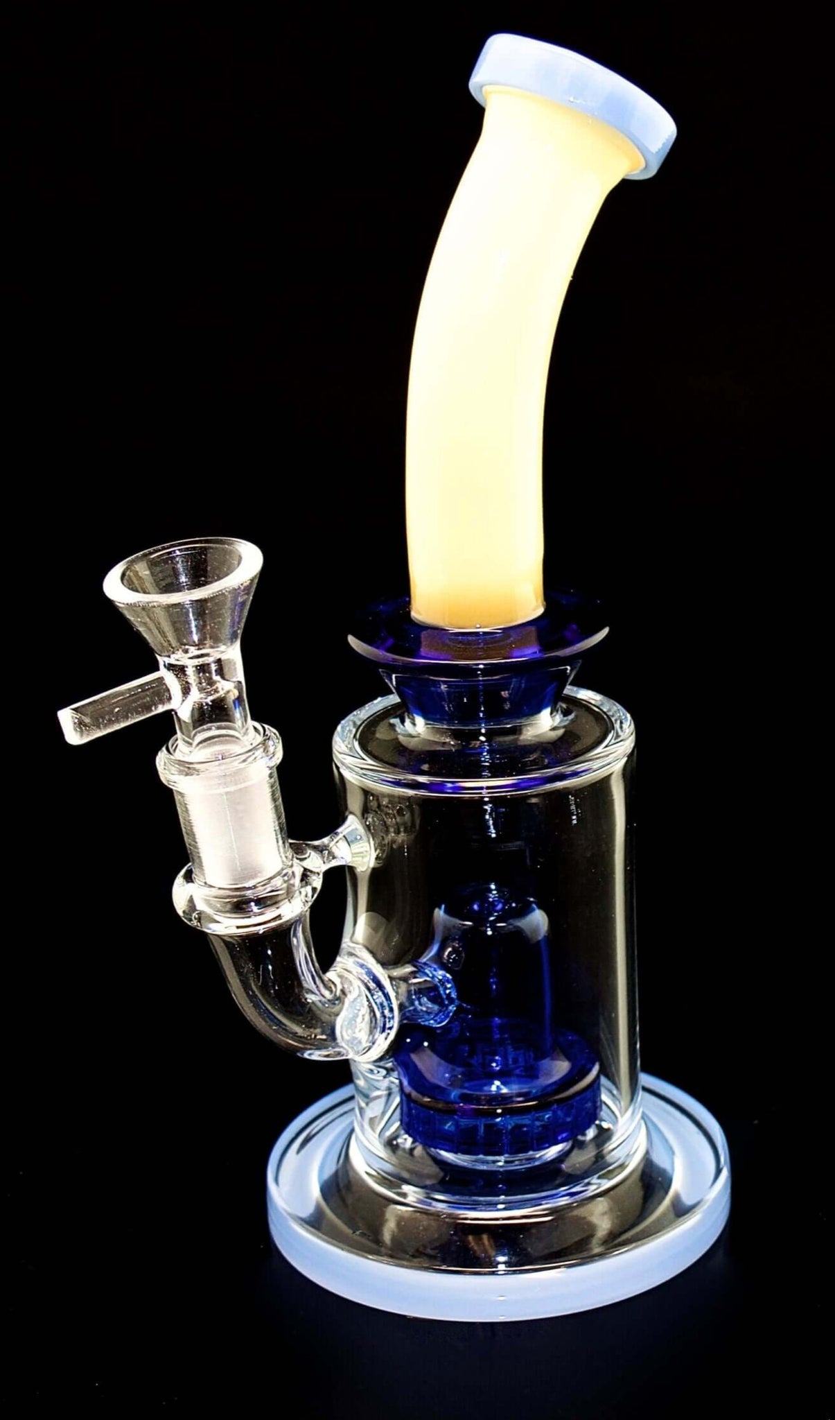 10" Glass Water Pipe Bong Bent Neck Wheel Percolator Blue – Wholesale Glass Pipe-5