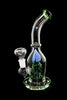 10" Smoking glass water pipe with leaf perc | Wholesale Glass Pipe-10