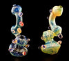 8" Fumed Infinite Stone Water Glass Bubbler Pipe 240g | Wholesale Glass Pipe - 1593