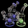 8" BENT STYLE SLIM COLOR SMOKING GLASS WATER PIPE -1566