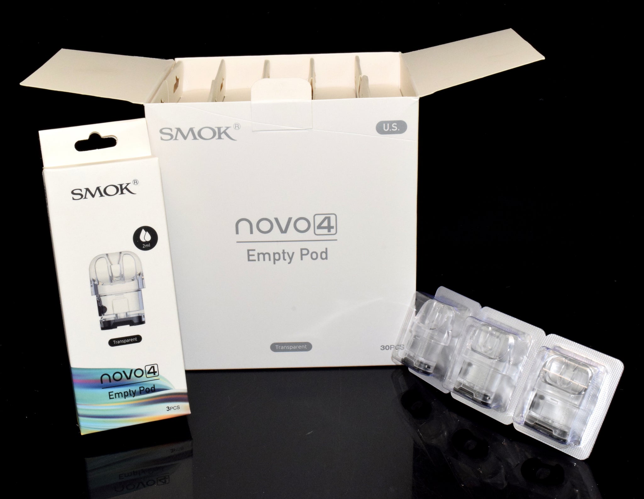 SMOK Novo 4 Empty Pod - 3ct Vape Coil Pods Vape Pod - Juice Tank for Novo 4 | Wholesale Glass Pipe - Coil/16000