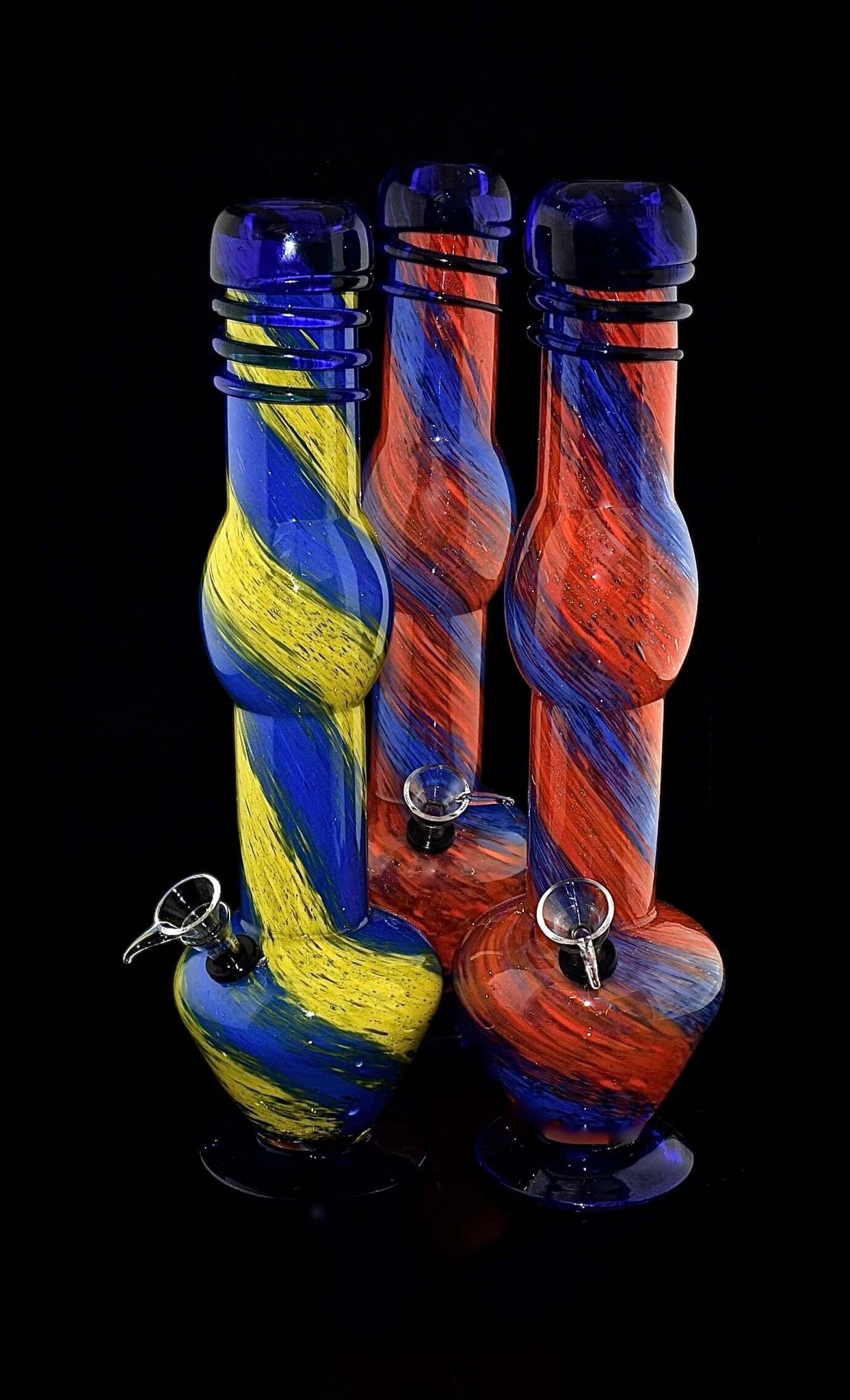 14" Colorful Soft Glass Water Pipe | Wholesale Glass Pipe -39