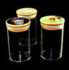 Glass Stash Jar with Rainbow Cannabis Leaf, LGBTQ 420 Herb Jar, Marijuana Leaf Stoner Gift, Weed Gift, Gift for Smoker, Pot Accessories-1760
