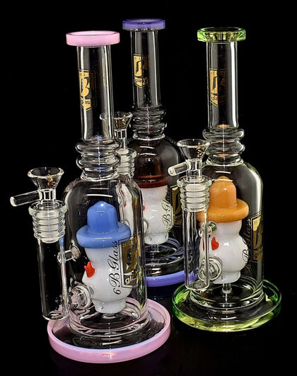 11 inches colorful water pipe with beautiful face per by 6b glass