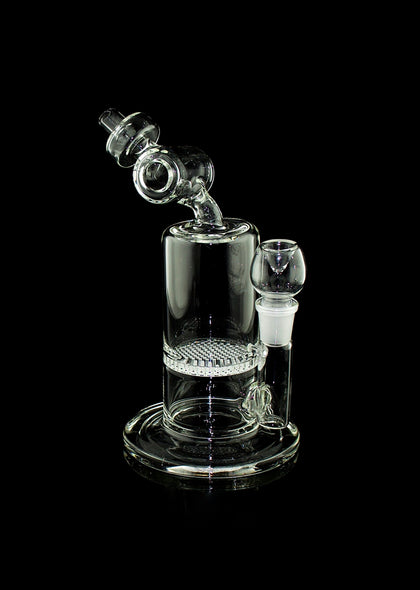 Clear Bend Neck Recycle Glass Smoking Water Pipe