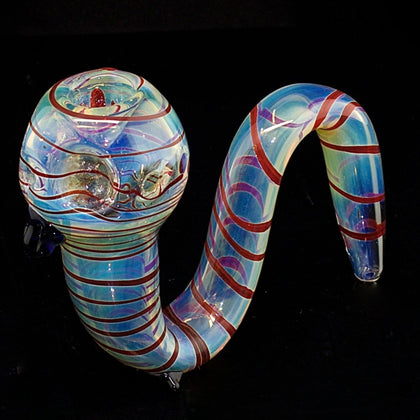 Snake Style Sherlock Smoking Glass Pipe-4032